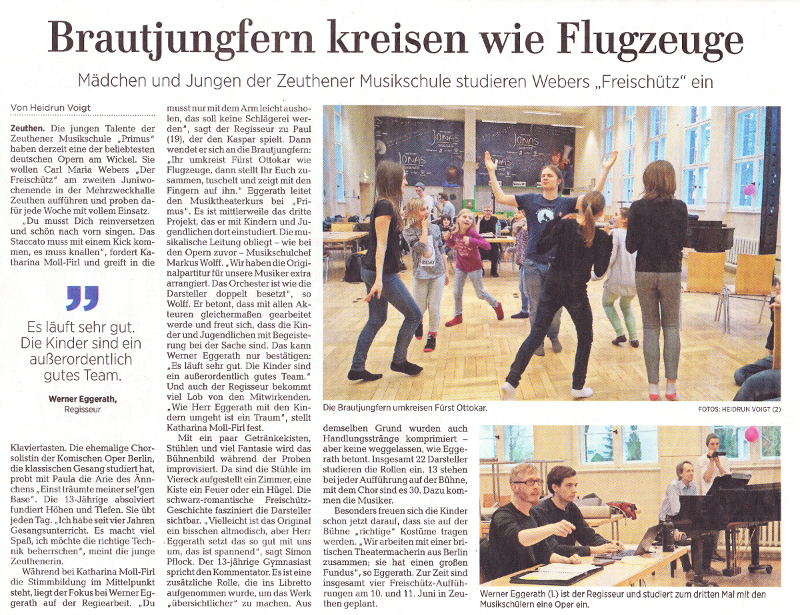 Artikel in der Märkischen Allgemeinen Zeitung vom 4. Mai 2017